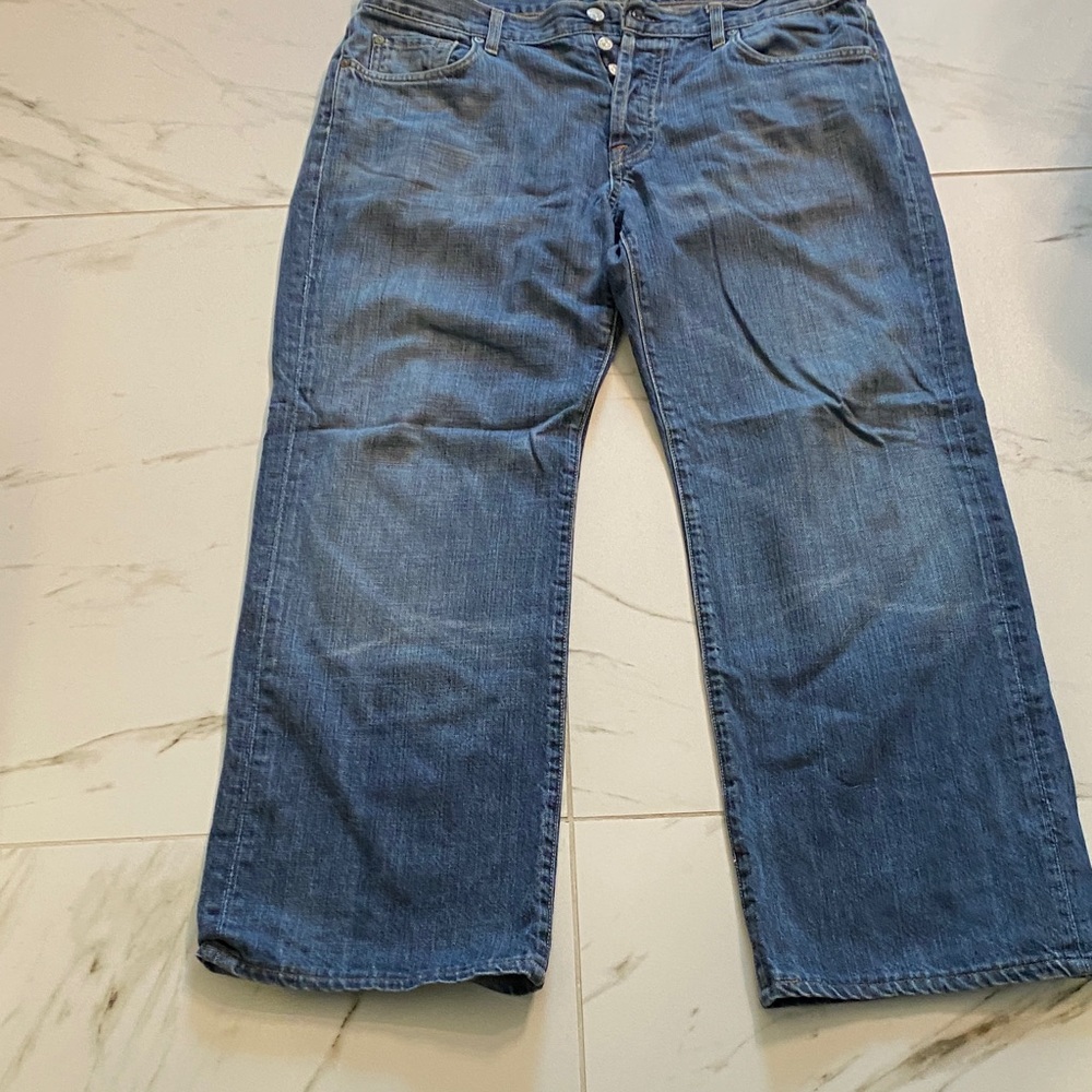 Men’s 7 For All Mankind Dark Blue Denim Jeans - Relaxed Fit